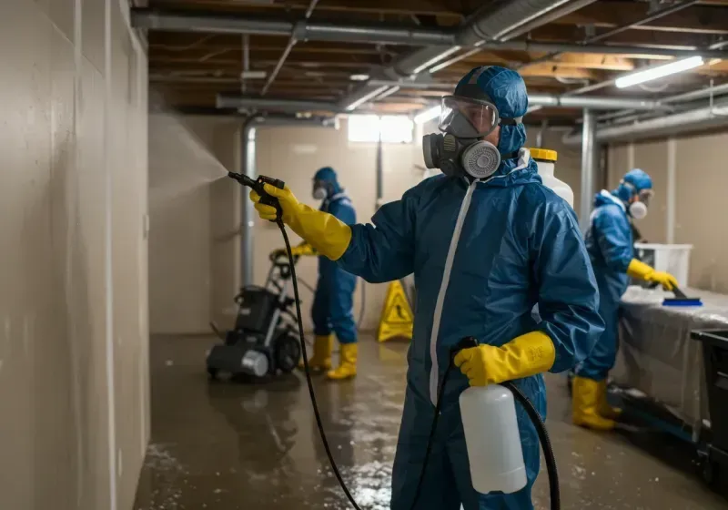 Basement Sanitization and Antimicrobial Treatment process in North Eastham, MA