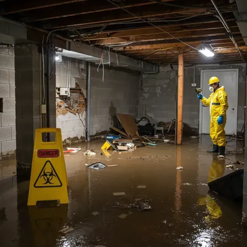 Flooded Basement Electrical Hazard in North Eastham, MA Property